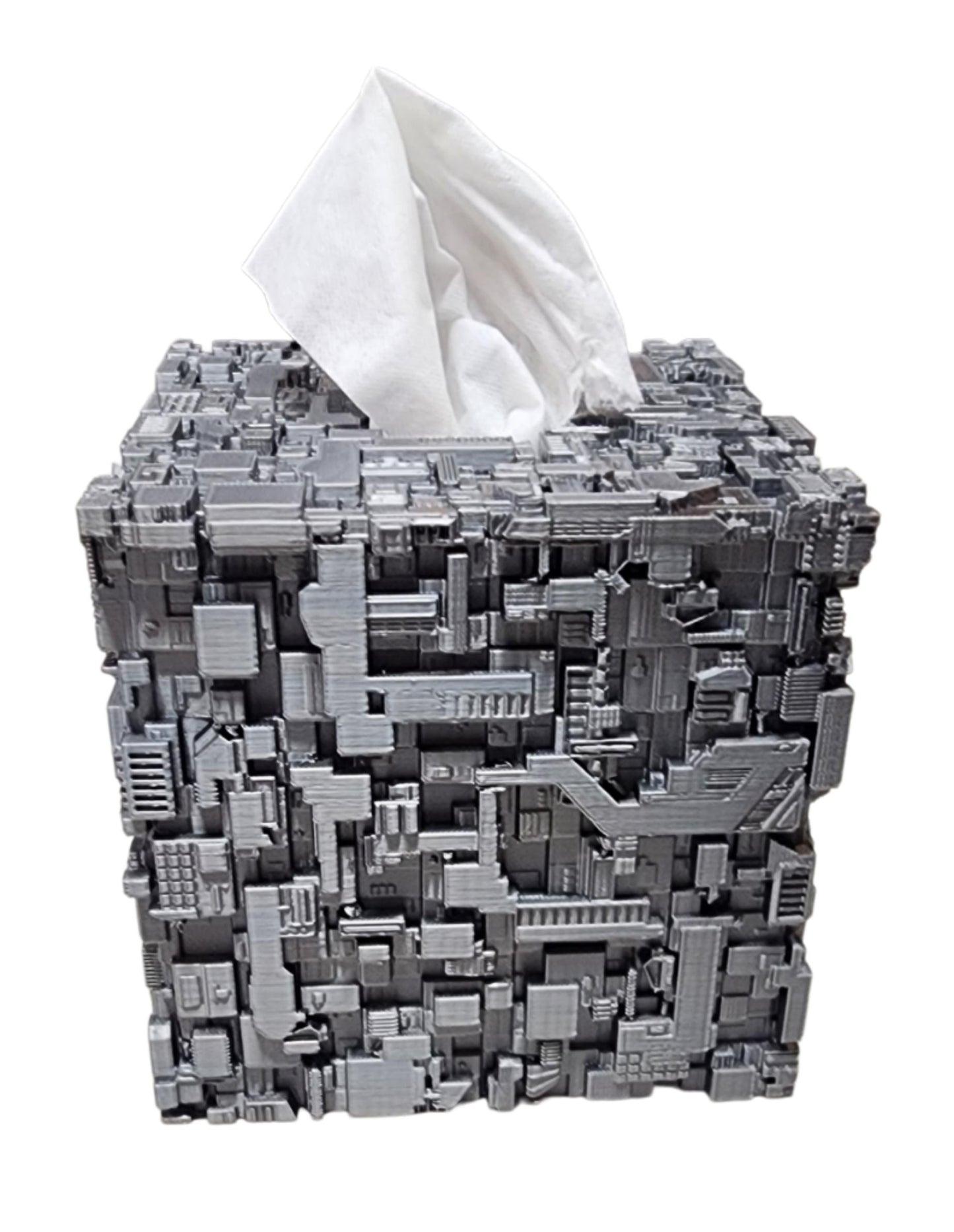 Borg cube tissue box cover