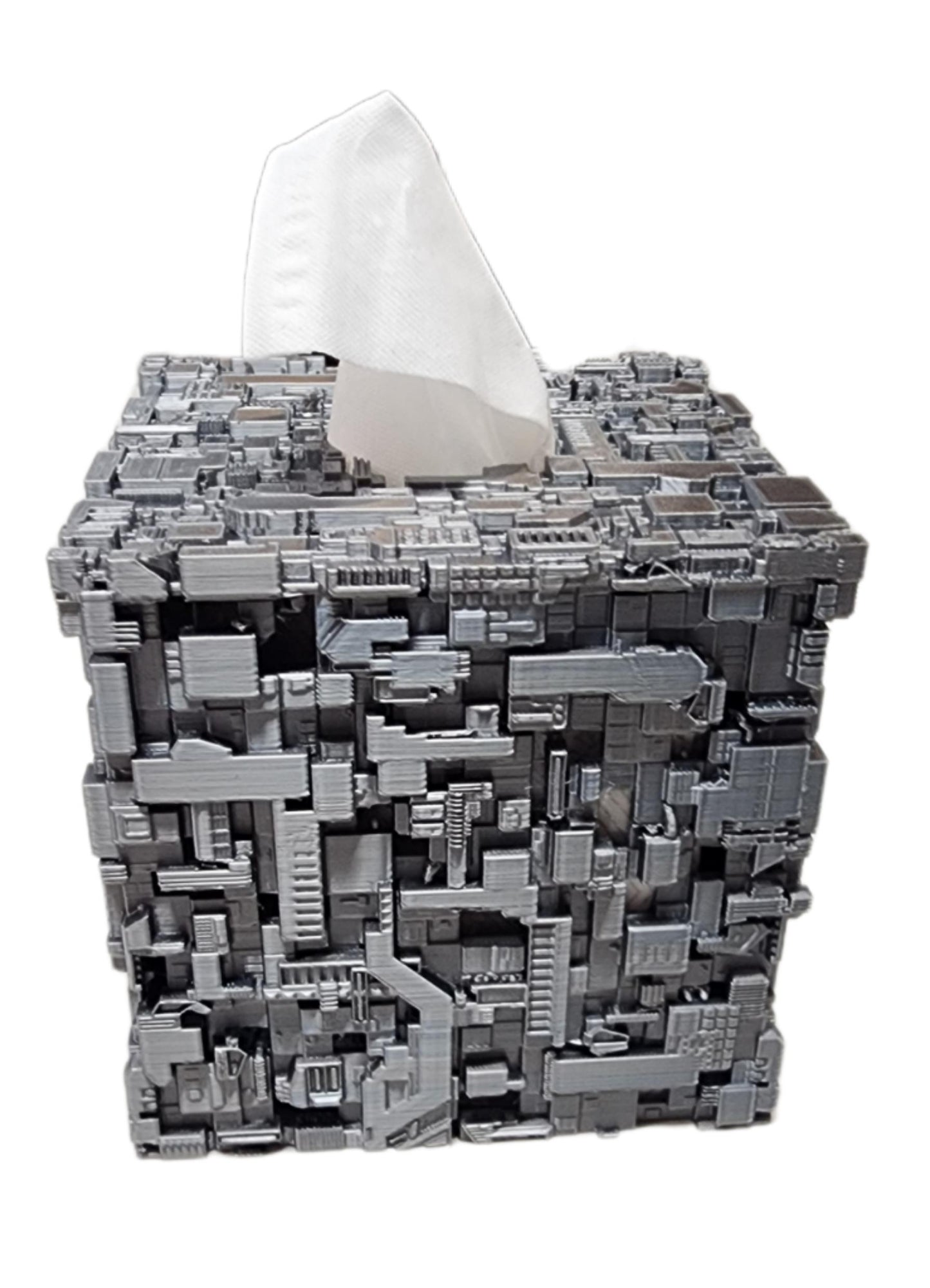 Borg cube tissue box cover