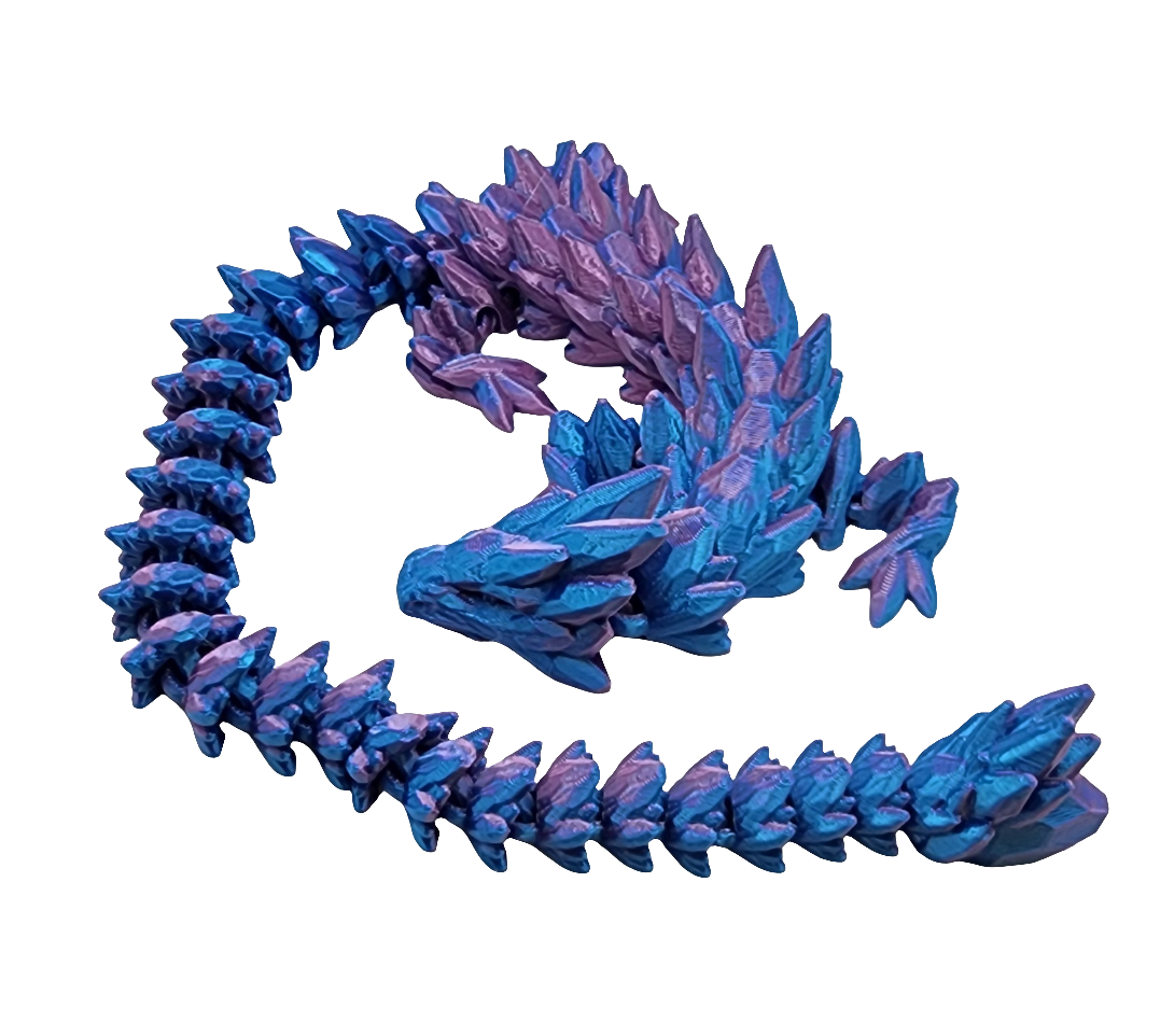 Articulating 3D printed gemstone Dragon