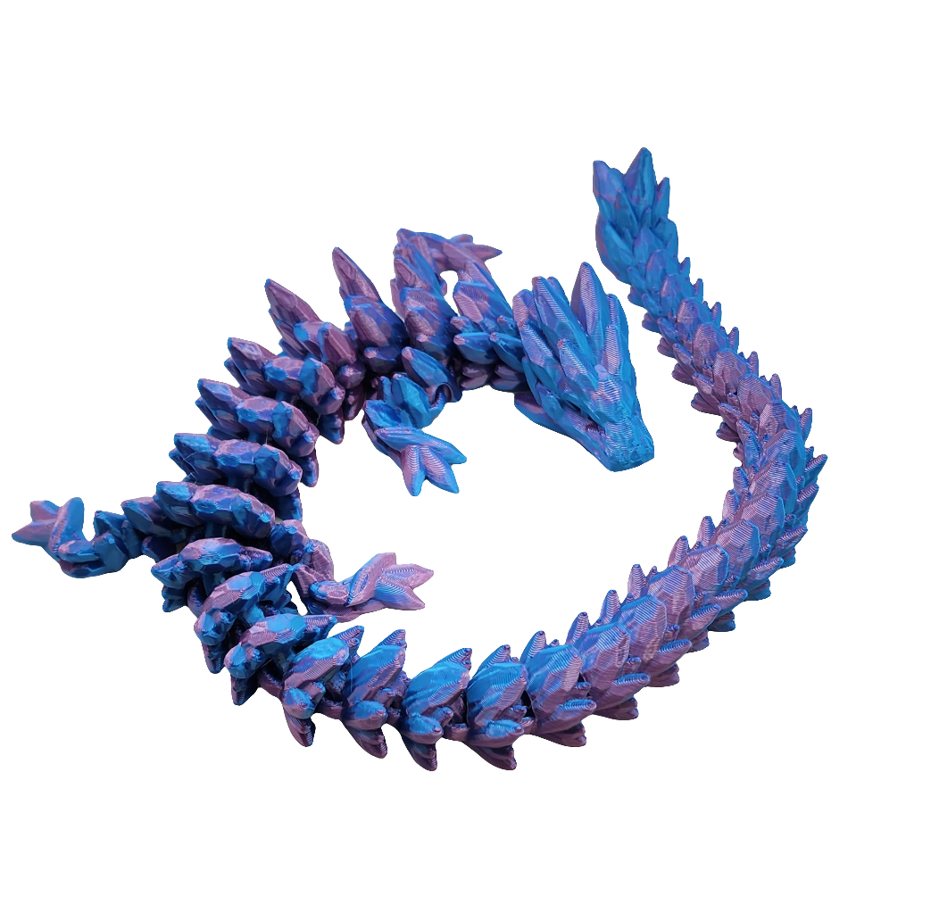 Articulating 3D printed gemstone Dragon