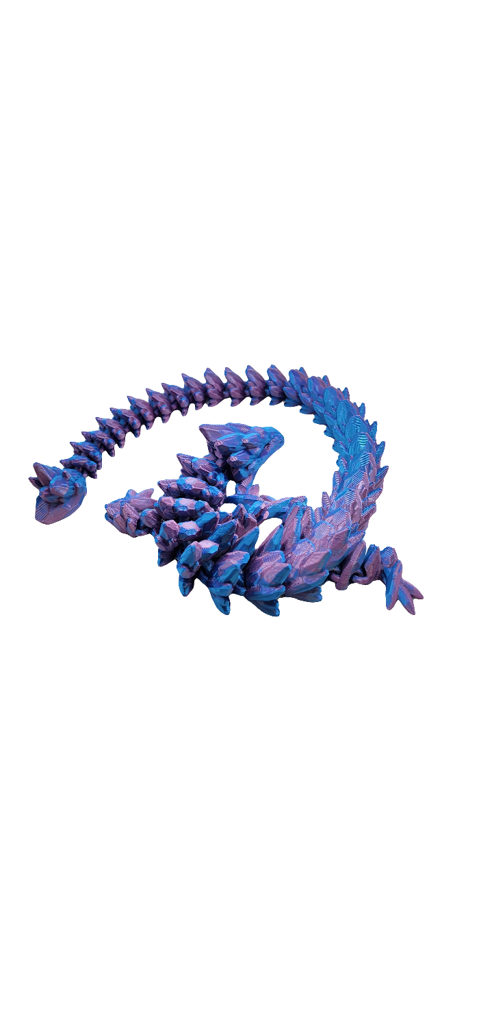 Articulating 3D printed gemstone Dragon