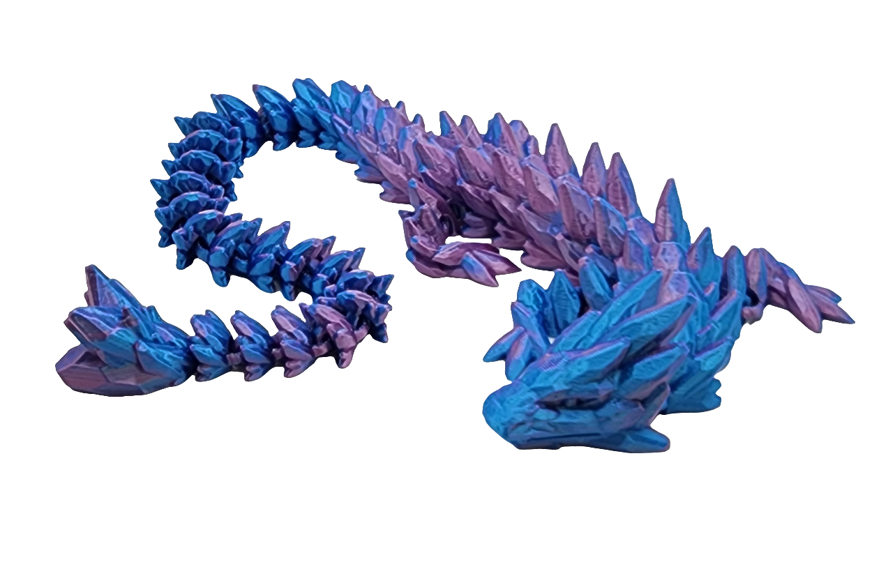 Articulating 3D printed gemstone Dragon