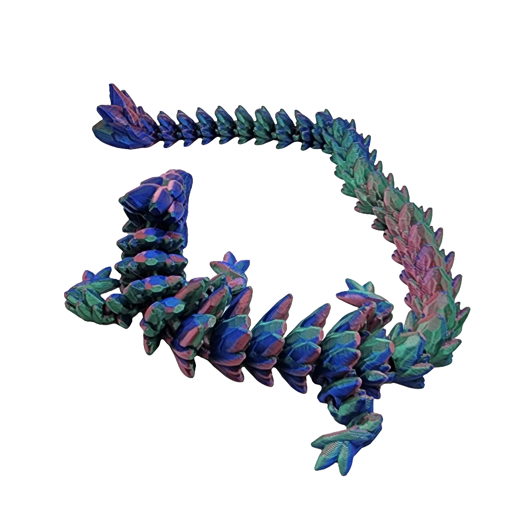 Articulating 3D printed gemstone Dragon